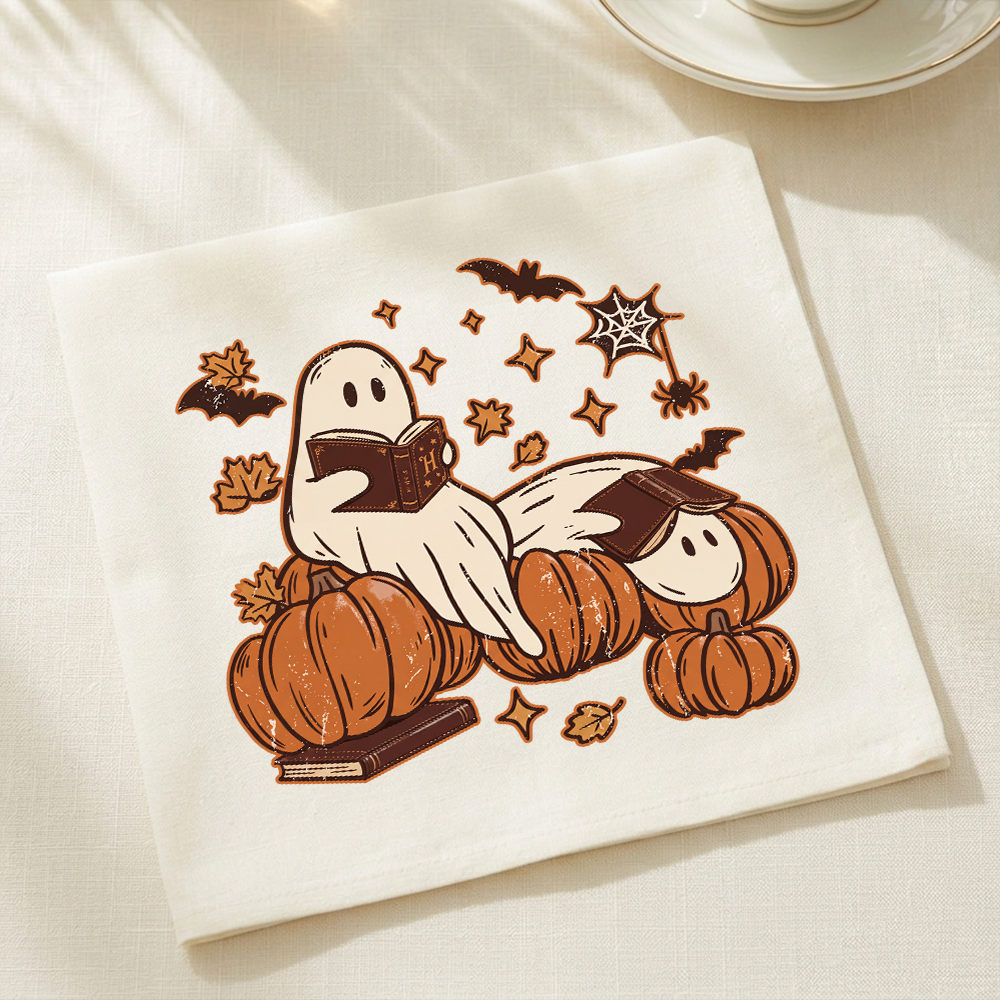Pagewings Halloween Ghost Book Lover Paper Napkins 