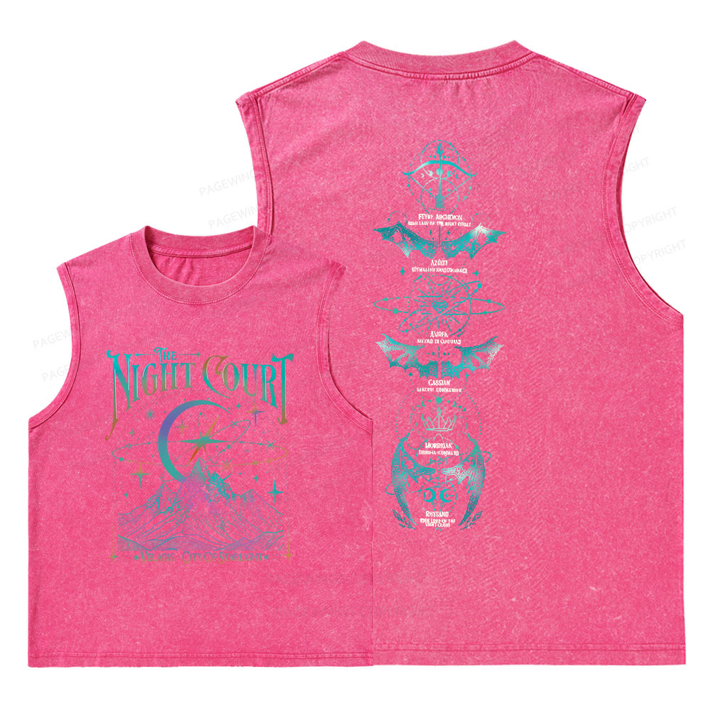 Pagewings The Night Court Unisex Washed Tank Top