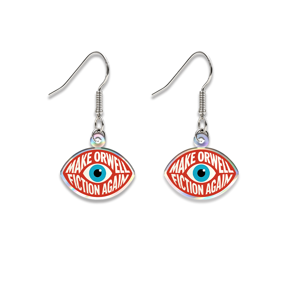 Pagewings Make Orwell Fiction Again Earrings