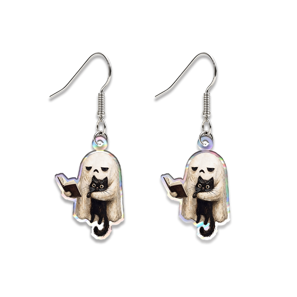 Pagewings Ghost Reading Earrings