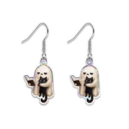 Pagewings Ghost Reading Earrings