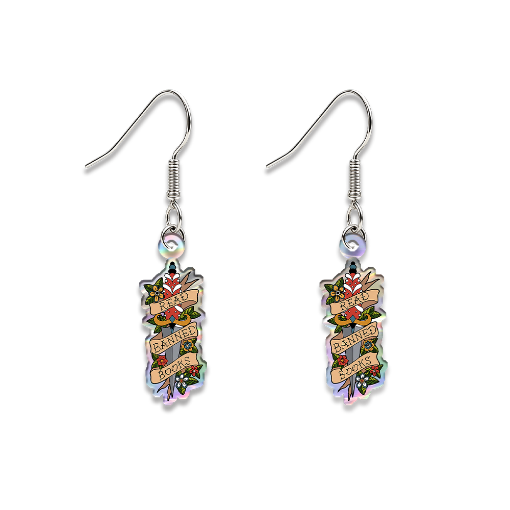 Pagewings Read Banned Books Earrings
