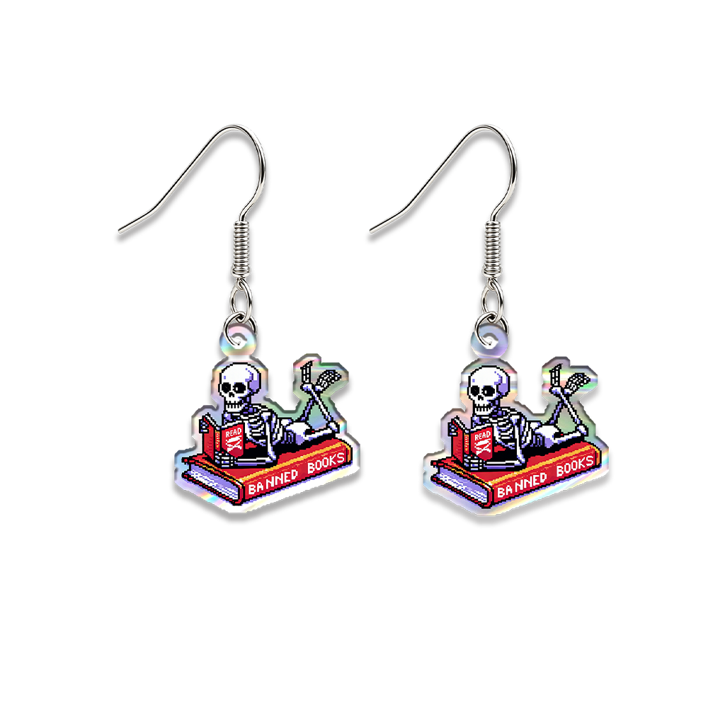 Pagewings Read Banned Books Earrings