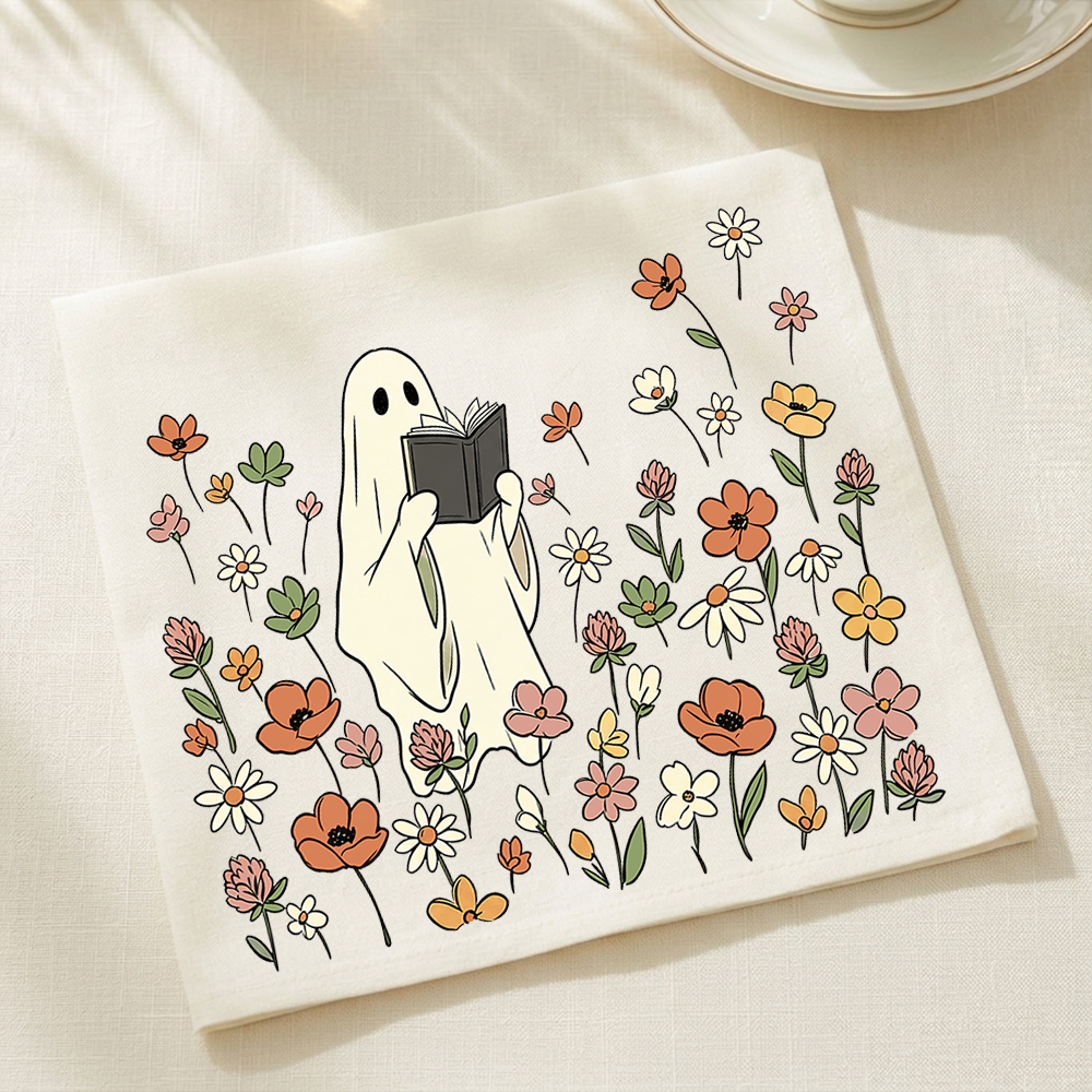 Pagewings Halloween Ghost Book Lover Paper Napkins