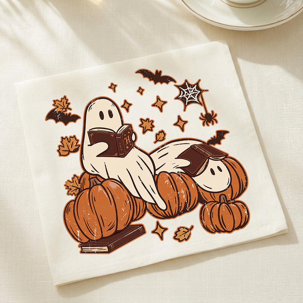 Pagewings Halloween Ghost Book Lover Paper Napkins