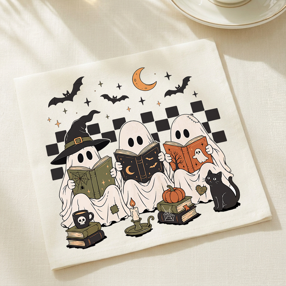 Pagewings Halloween Ghost Book Lover Paper Napkins