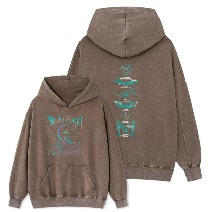 Pagewings The Night Court Unisex Washed Hoodie