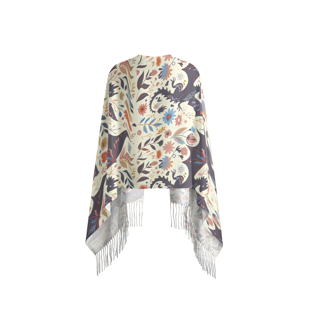 Pagewings Fantasy Bookish Long Fringe Scarf