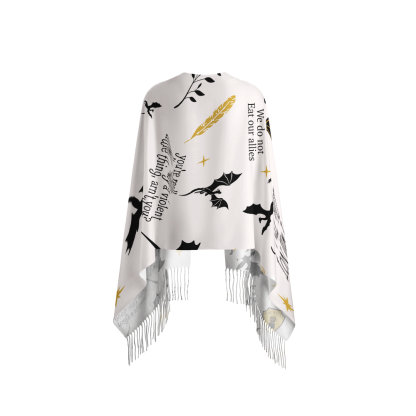 Pagewings I Will Not Die Today Long Fringe Scarf