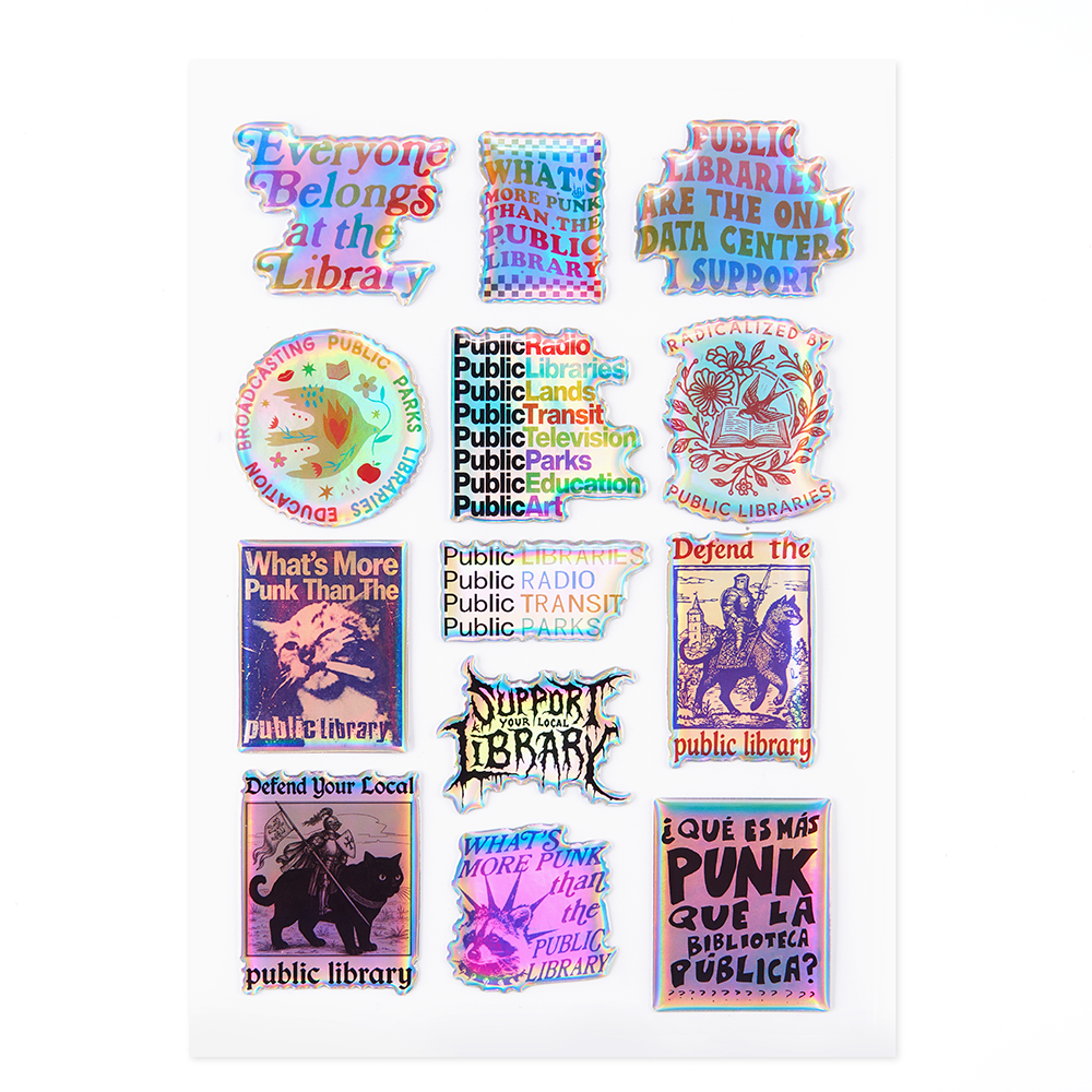 Pagewings Library Holographic Stickers