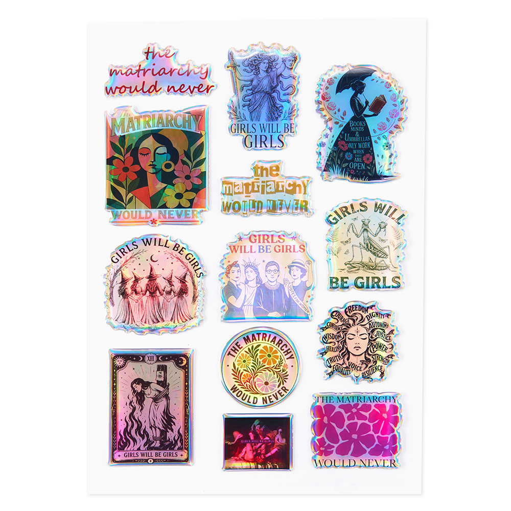 Pagewings Girls Power Holographic Stickers