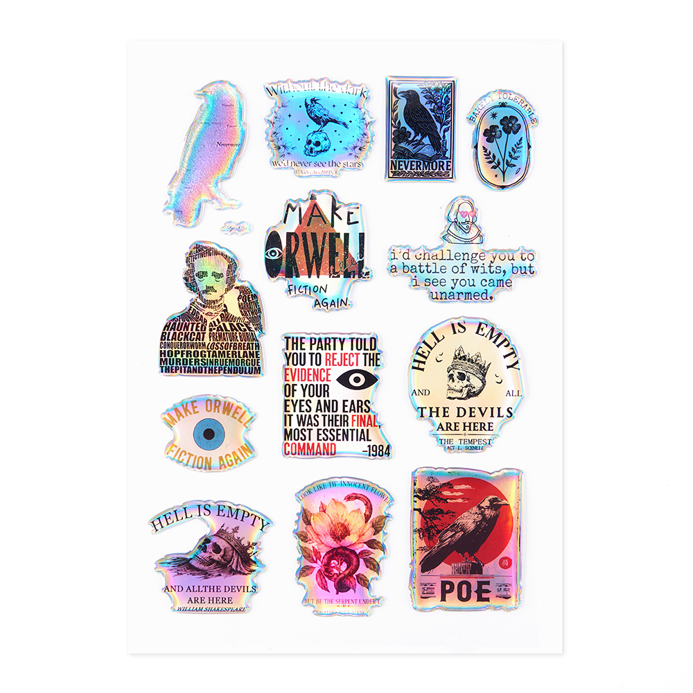Pagewings Literature Holographic Stickers