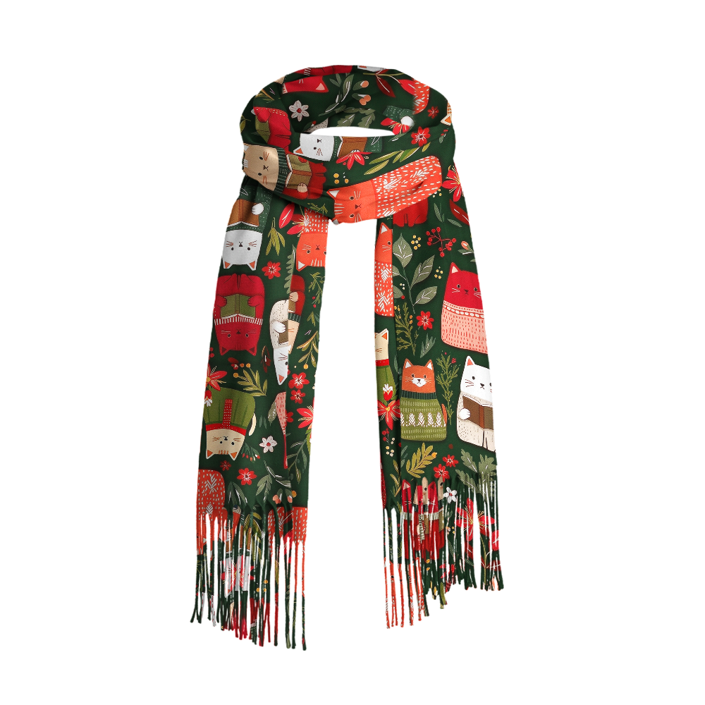Pagewings Christmas Reading Long Fringe Scarf 