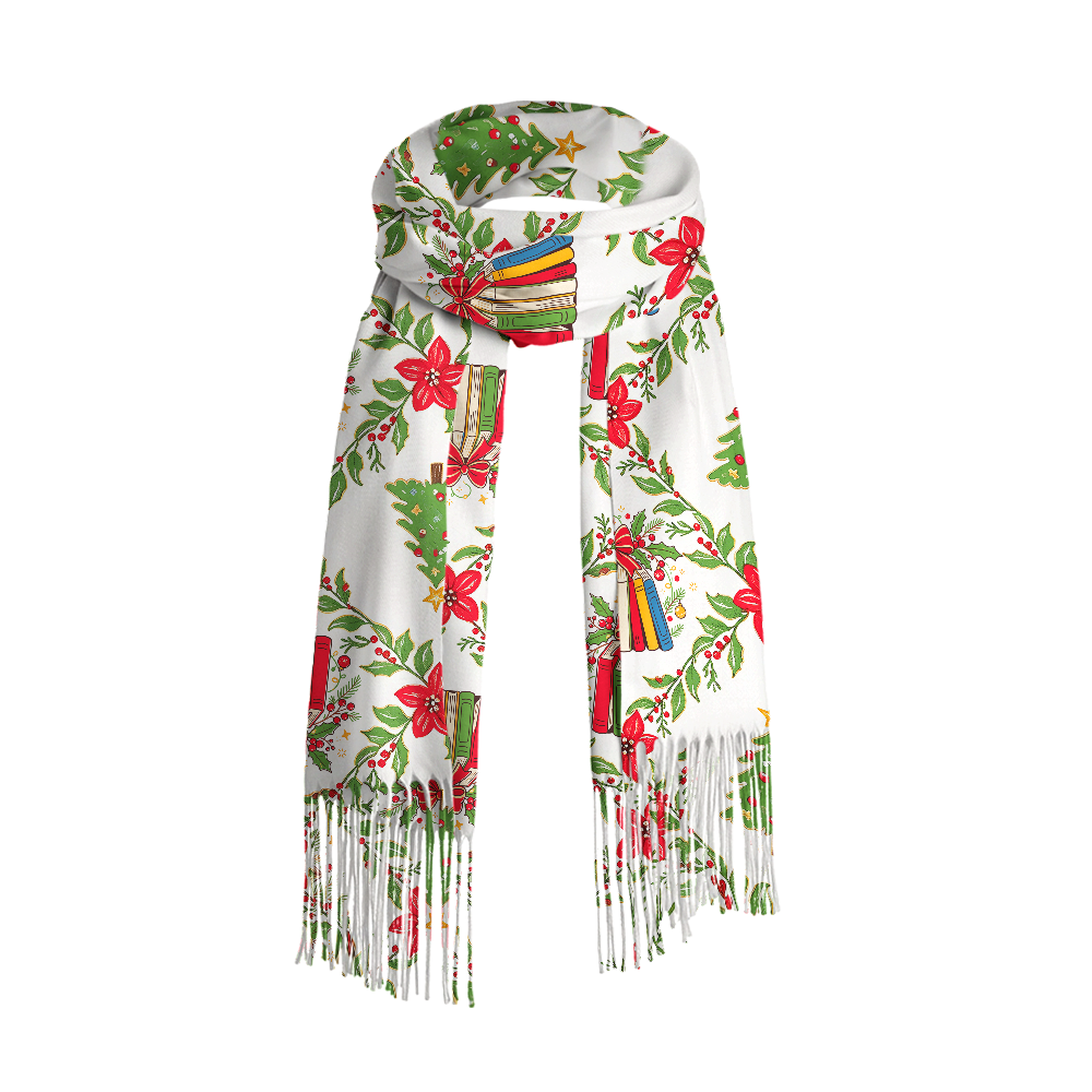 Pagewings Bookish Vibe Long Fringe Scarf 