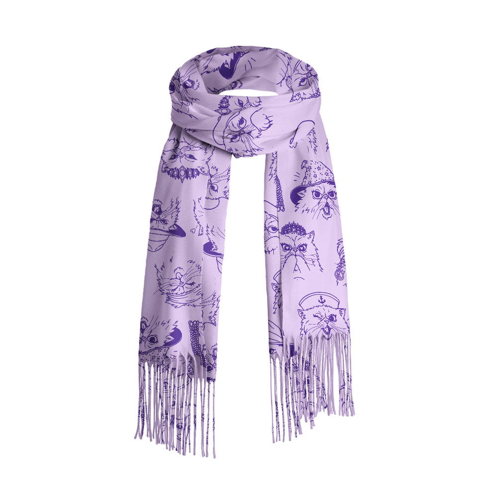 Pagewings Sci Fi Book Lover Long Fringe Scarf 