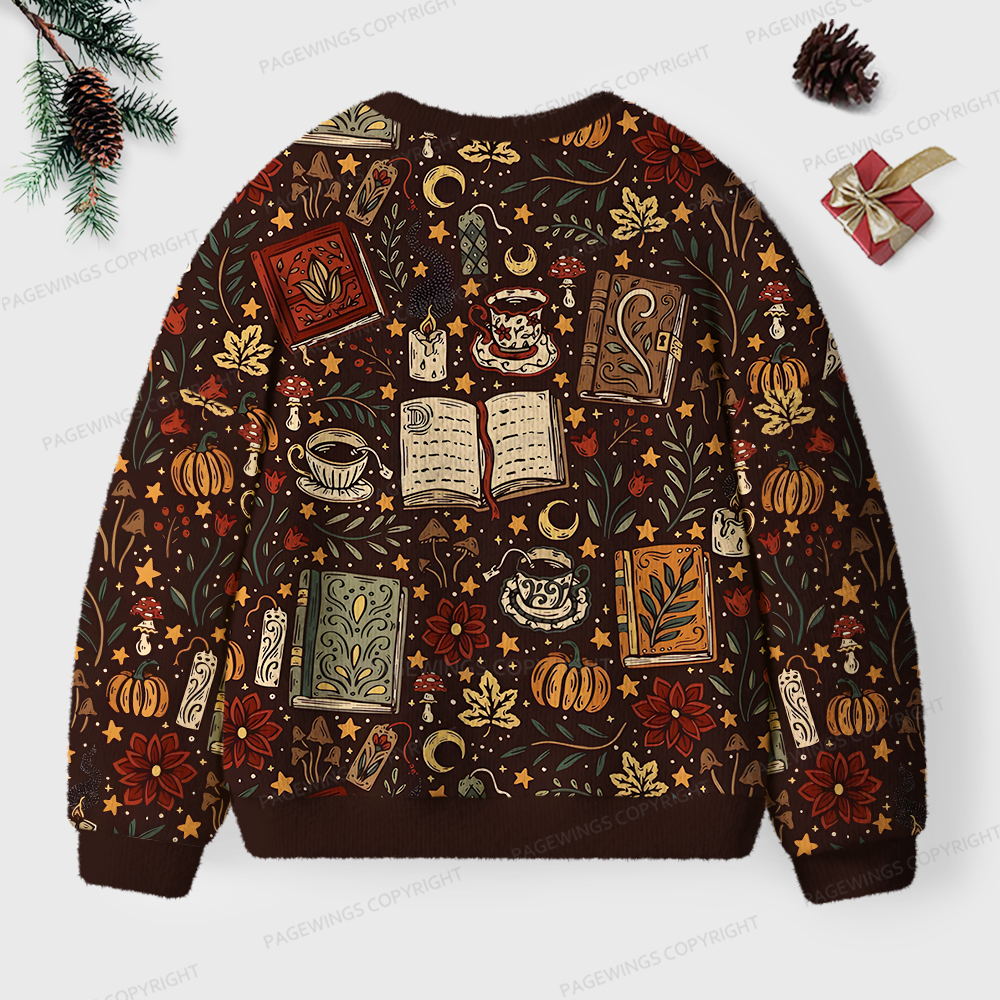 Pagewings Cozy ReadingUnisex Ugly Knit Sweatshirt