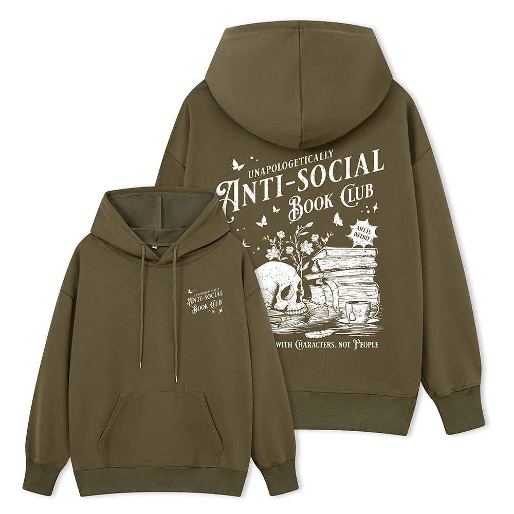 Pagewings Anti-social Book Club Comfort Colors Unisex Classic Hoodie