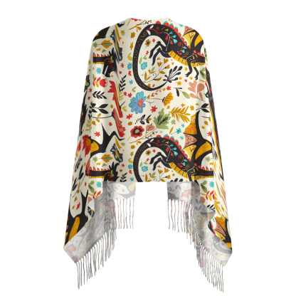 Pagewings Fantasy Bookish Long Fringe Scarf