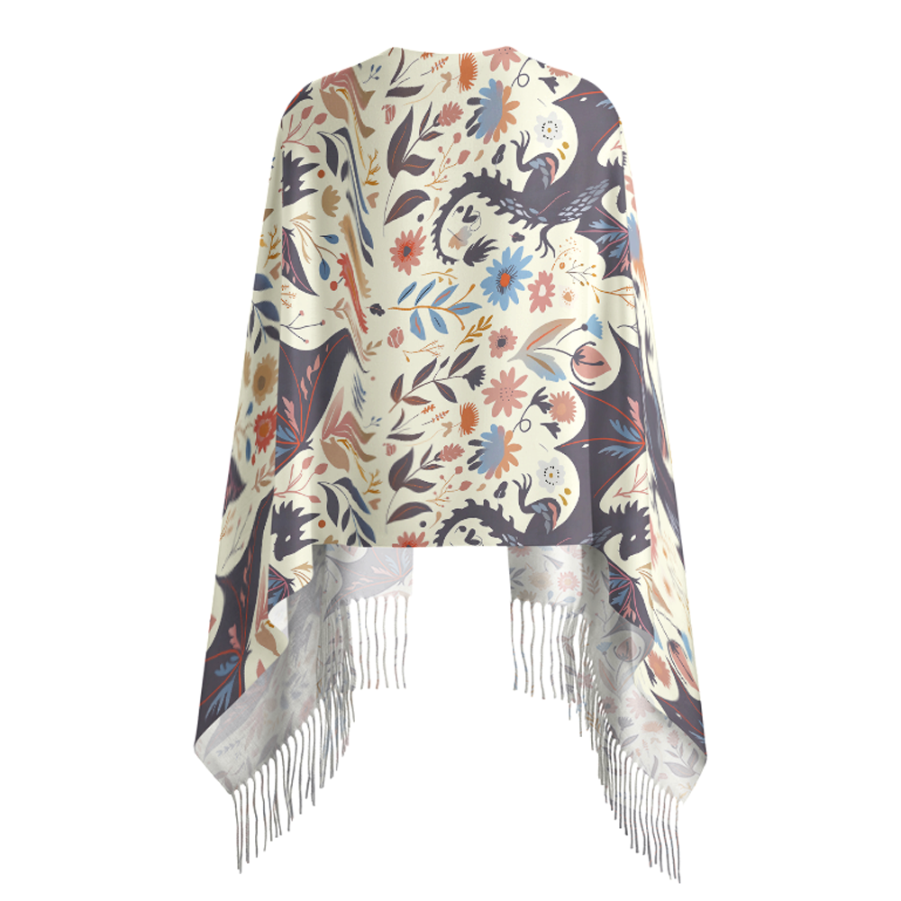 Pagewings Fantasy Bookish Long Fringe Scarf