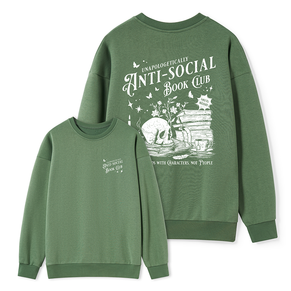 Pagewings Anti-social Book Club Comfort Colors Unisex Classic Sweatshirt