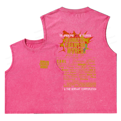Pagewings Dungeon Crawler World Tour Unisex Washed Tank Top