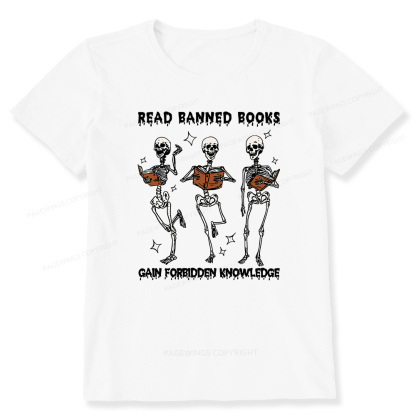 Pagewings Read Banned Books Gain Forbidden Knowledge Classic T-shirt