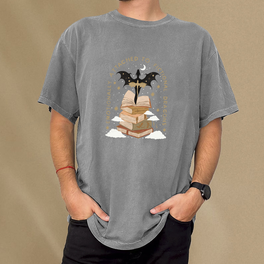 Pagewing Fantasy Romance Reader Gift Romantacy Unisex Washed T-shirt