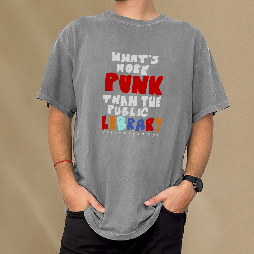 Pagewings What's More Punk Than The Public Library Unisex Washed T