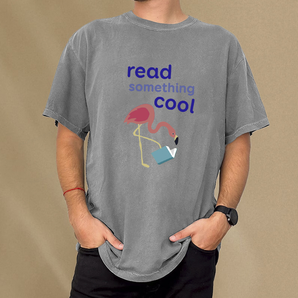Pagewing Reading Something Cool Unisex Washed T-shirt