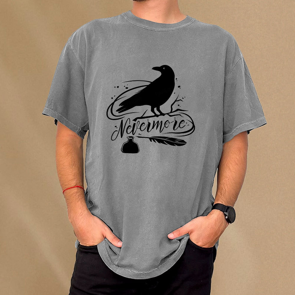 Pagewing  Edgar Allen Poe tee Unisex Washed T-shirt