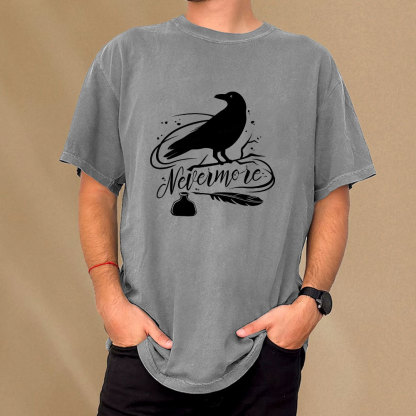 Pagewing  Edgar Allen Poe tee Unisex Washed T-shirt