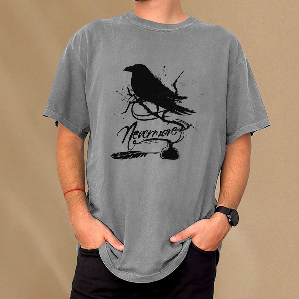 Pagewing  Nevermore Unisex Washed T-shirt