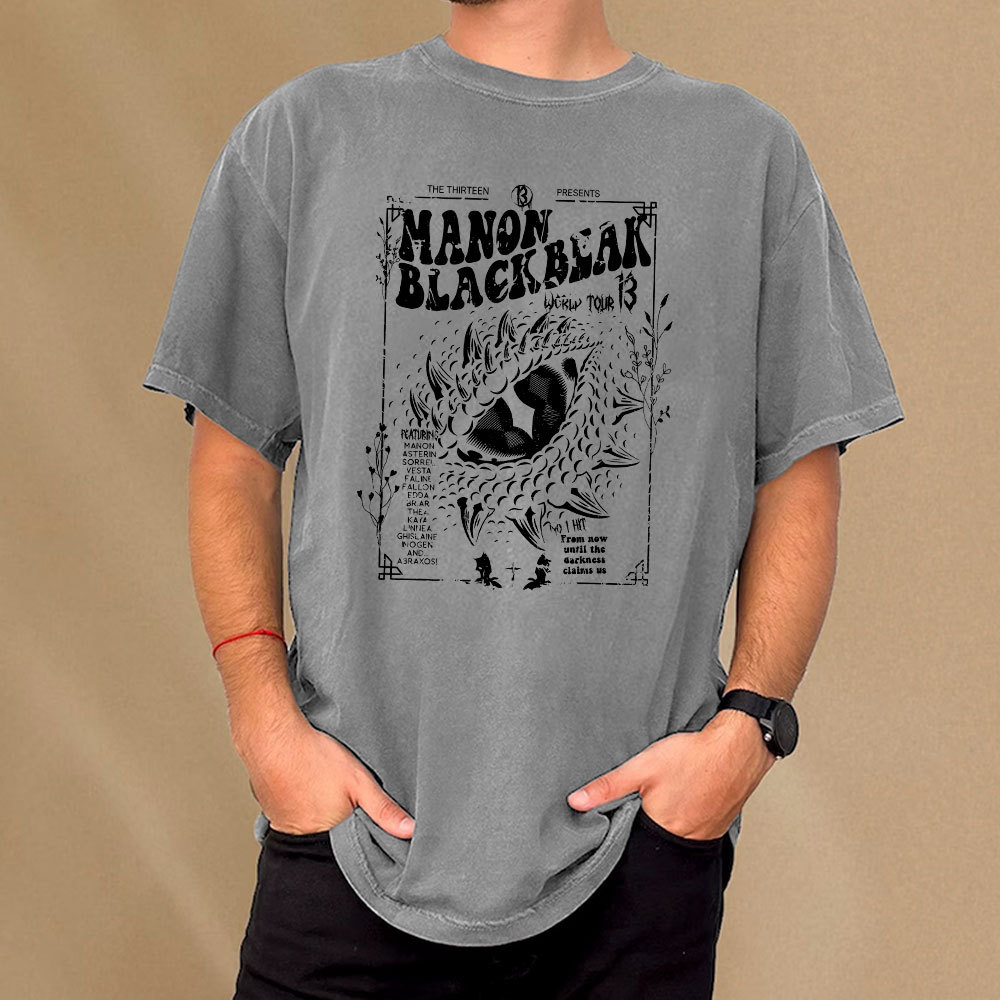 Pagewing  ACOTAR Crescent City Rhysand Unisex Washed T-shirt