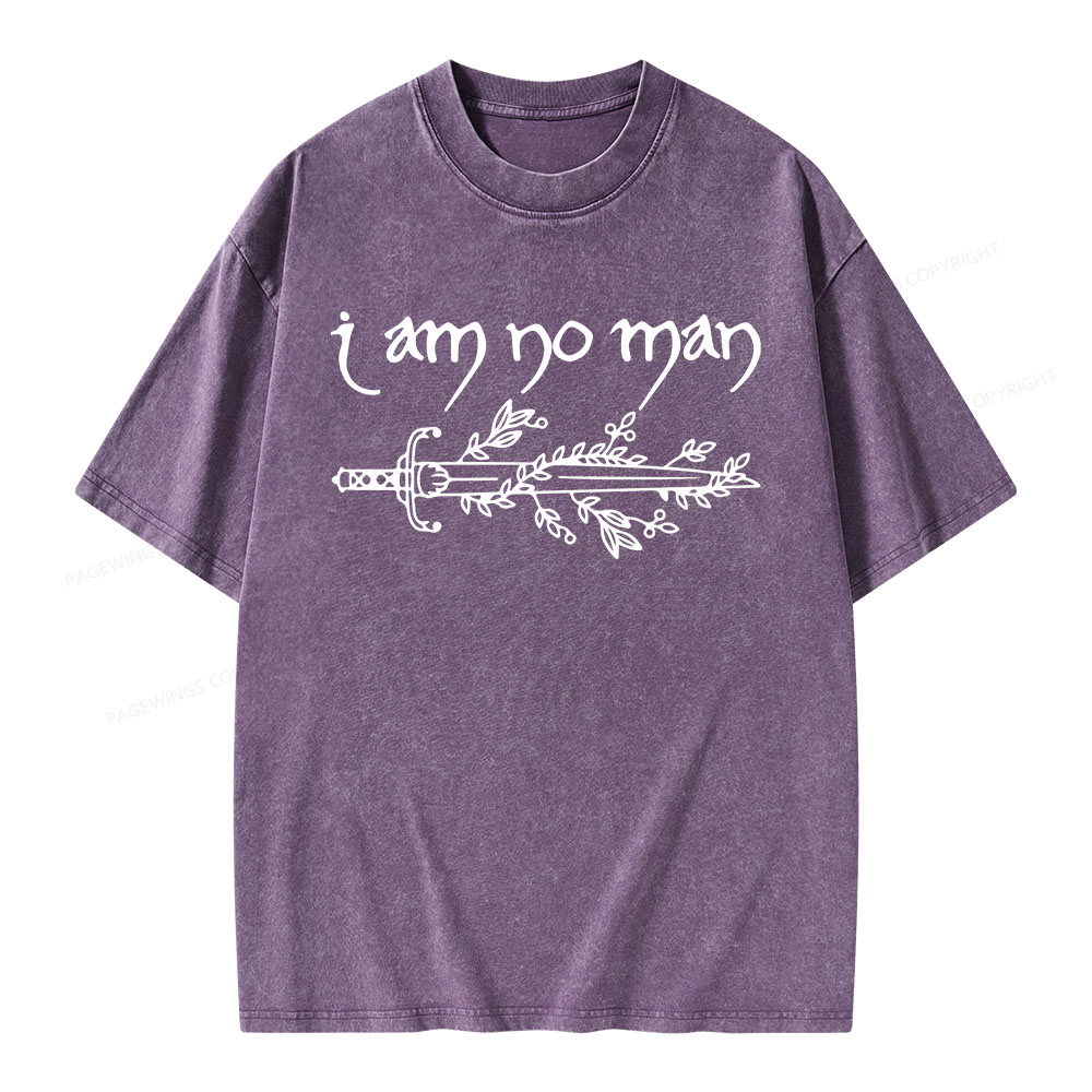 Pagewings I Am No Man Unisex Washed T-shirt