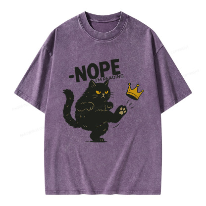 Pagewings Nope I'm Reading Unisex Washed T-shirt