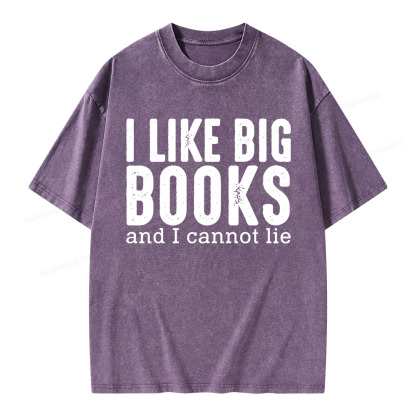 Pagewings I Like Big Books And I Cannot Lie Unisex Washed T-shirt