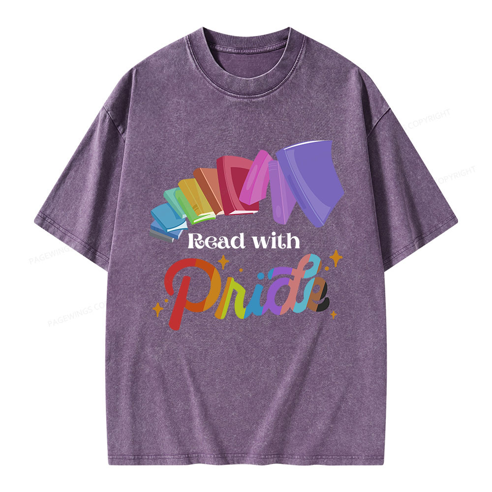 Pagewings Read with Pride Unisex Washed T-shirt