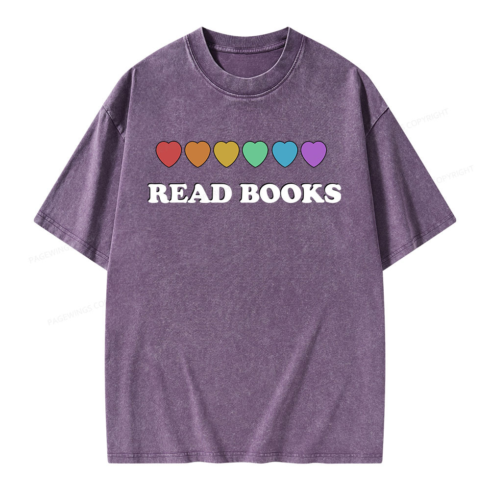 Pagewings Read Books Unisex Washed T-shirt