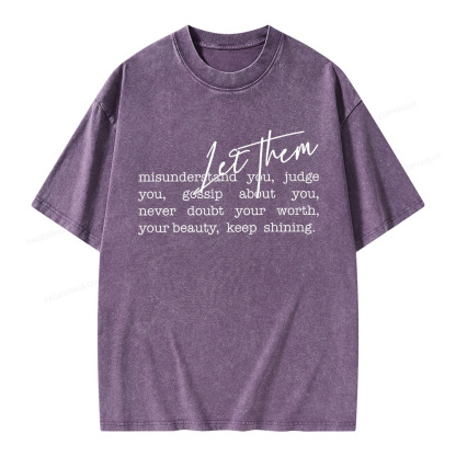 Pagewings Let them Unisex Washed T-shirt