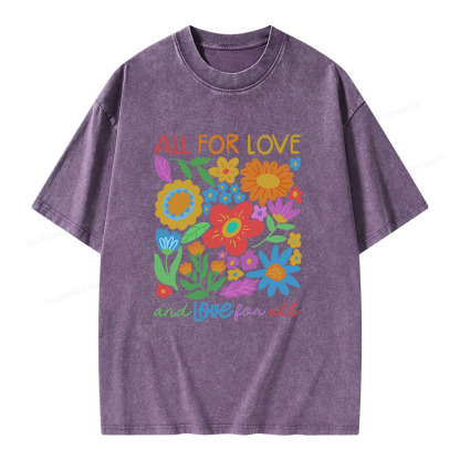 Pagewings All For Love Unisex Washed T-shirt