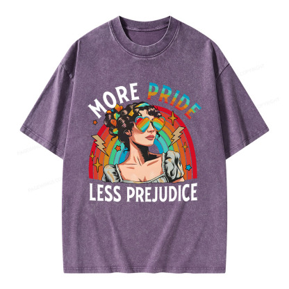 Pagewings More Pride Less Prejudice Unisex Washed T-shirt