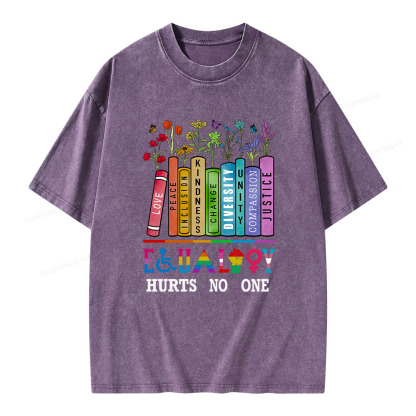 Pagewings Equality Hurts No One Unisex Washed T-shirt