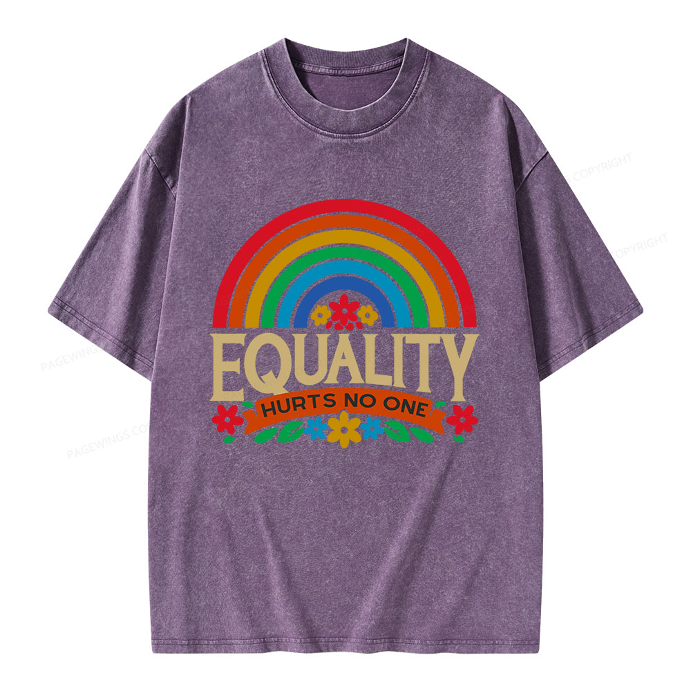 Pagewings Equality Hurts No One Unisex Washed T-shirt