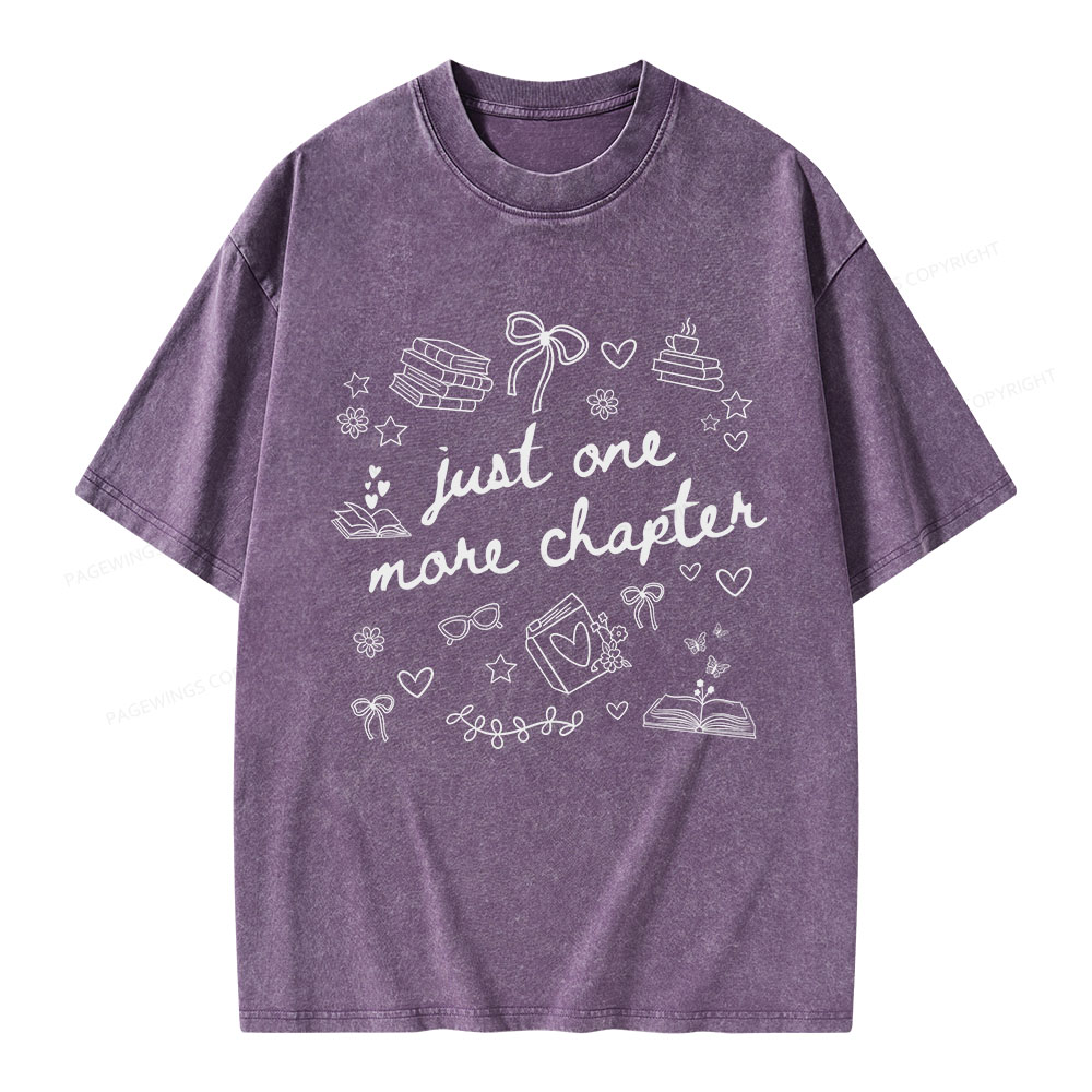 Pagewings Just One More Chapter Unisex Washed T-shirt