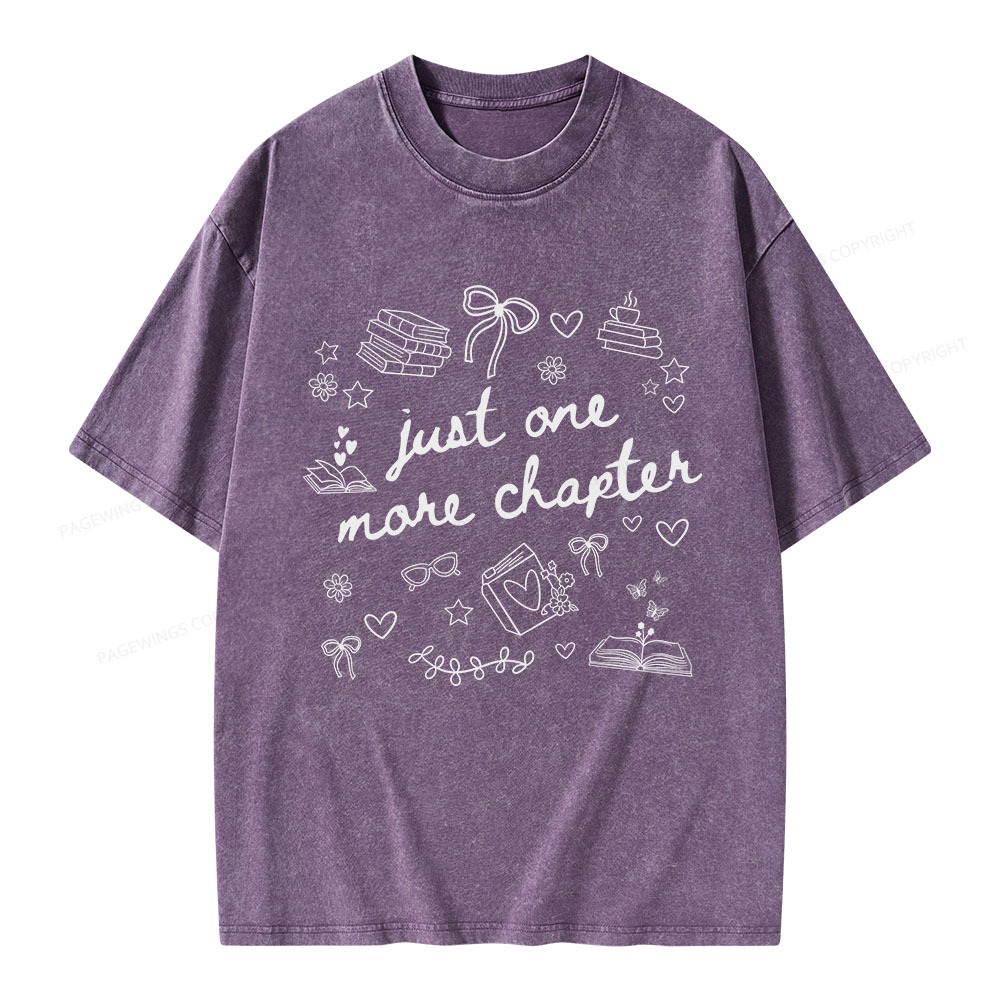 Pagewings Just One More Chapter Unisex Washed T-shirt