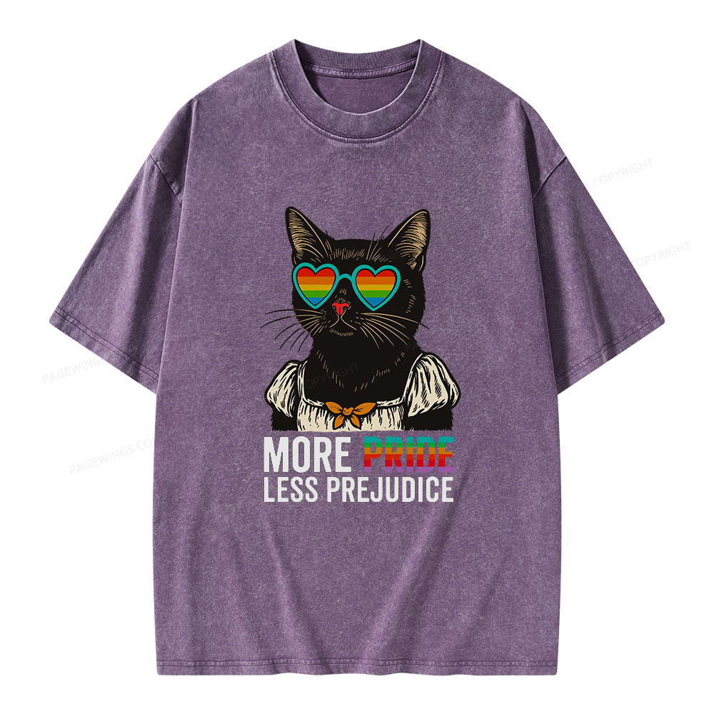 Pagewings More Pride Less Prejudice Unisex Washed T-shirt