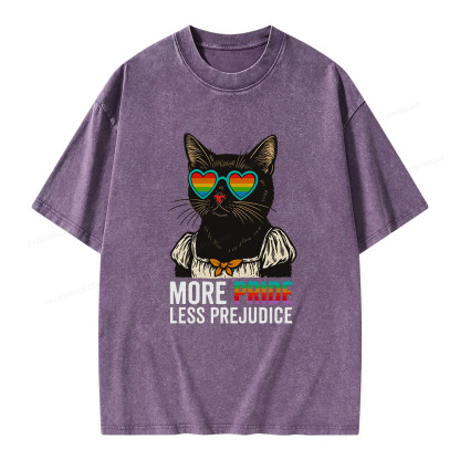 Pagewings More Pride Less Prejudice Unisex Washed T-shirt