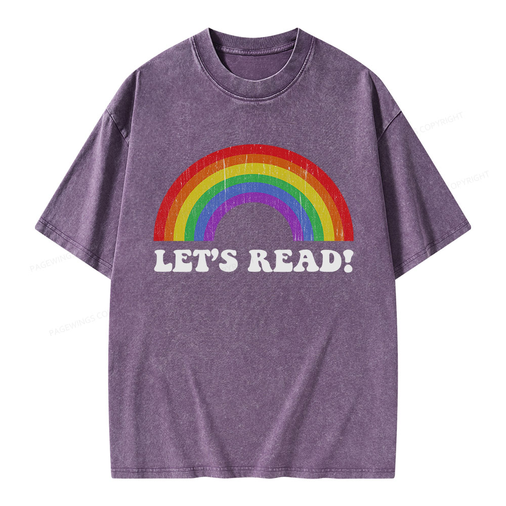 Pagewings Let's Read Unisex Washed T-shirt