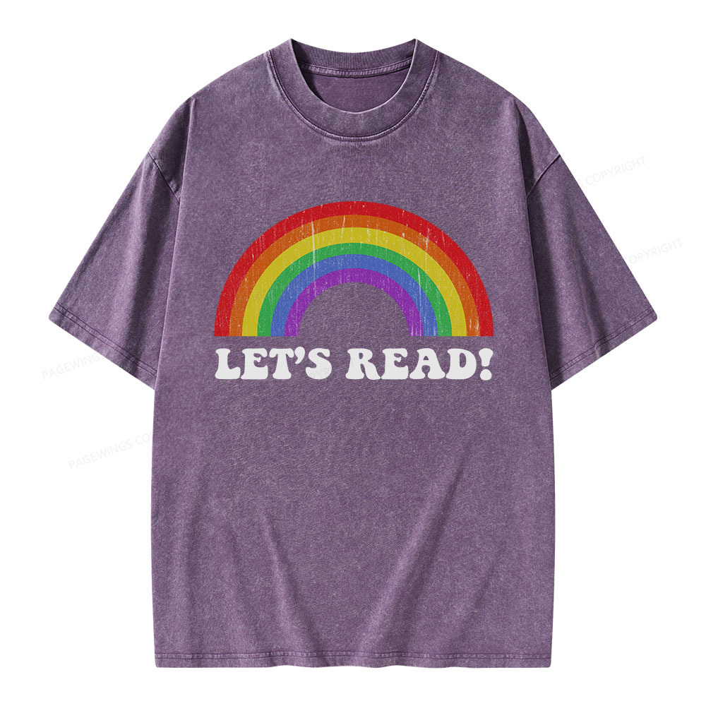 Pagewings Let's Read Unisex Washed T-shirt