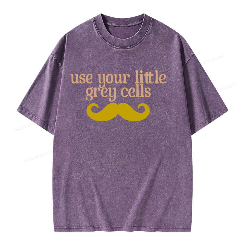 Pagewings Use Your Little Grey Cells Unisex Washed T-shirt